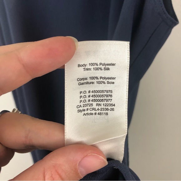 Wilfred Sèvres Blouse Sleeveless Top Navy Blue Size XS - Picture 4 of 7